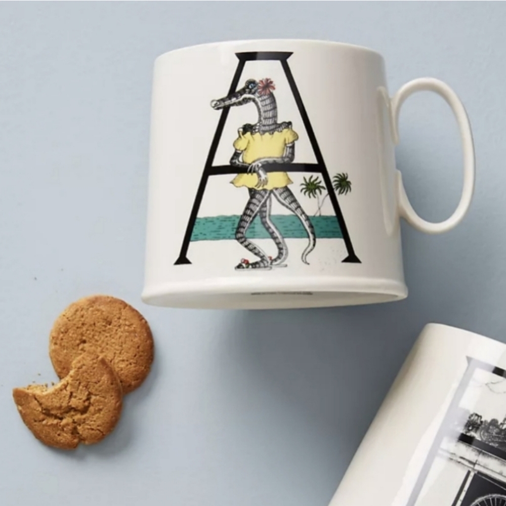 Anthropologie BALDUCCI "A" Mug